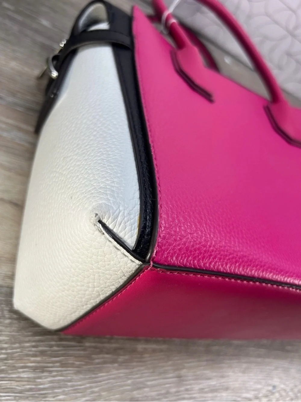 Michael Kors Mercer Medium Color-Block Belted Satchel! Preowned!